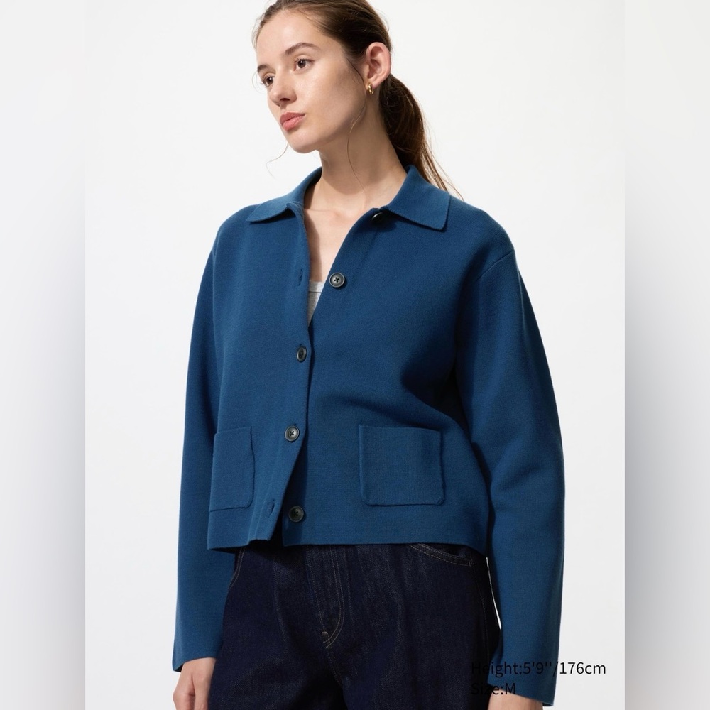 Uniqlo Milano Ribbed Knitted Cardigan Jacket
